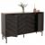 Sideboard HWC-M50, Schrank Kommode Highboard Anrichte, Massiv-Holz Mango 94x151x40cm ~ dunkelgrau