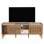 TV-Rack HWC-M48, Lowboard TV-Schrank, Schiebetr Mango-Massivholz 56x150x40cm ~ natur, Schublade wei