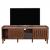 TV-Rack HWC-M48, Lowboard TV-Schrank, Schiebetr Mango-Massivholz 56x150x40cm ~ Walnuss-Optik, Schublade dunkelgrau