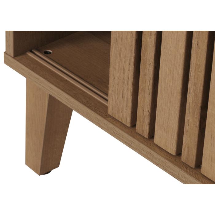Bcherregal HWC-M48, Bcherschrank Hochschrank, Schiebetr 8 Staufcher MDF 178x75x35cm ~ natur