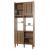 Bcherregal HWC-M48, Bcherschrank Hochschrank, Schiebetr 8 Staufcher MDF 178x75x35cm ~ natur