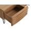 Couchtisch HWC-M49, Wohnzimmertisch Tisch, 3D-Design 2 Schubladen MDF Metall 46x110x55cm ~ natur