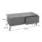 Bemaungsbild fr Produkt Couchtisch HWC-M49, Wohnzimmertisch Tisch, 3D-Design 2 Schubladen MDF Metall 46x110x55cm ~ natur