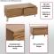 Erstes Foto mit wichtigen Merkmalen fr Produkt Couchtisch HWC-M49, Wohnzimmertisch Tisch, 3D-Design 2 Schubladen MDF Metall 46x110x55cm ~ natur