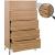 Kommode HWC-M49, Highboard Schrank, 3D-Design 5 Schubladen Massiv-Holz Mango Metall 145x80x44cm ~ natur