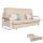 Schlafsofa HWC-M83, Schlafcouch Couch Sofa, Schlaffunktion Bettkasten Liegeflche, 190x185cm ~ Stoff/Textil beige