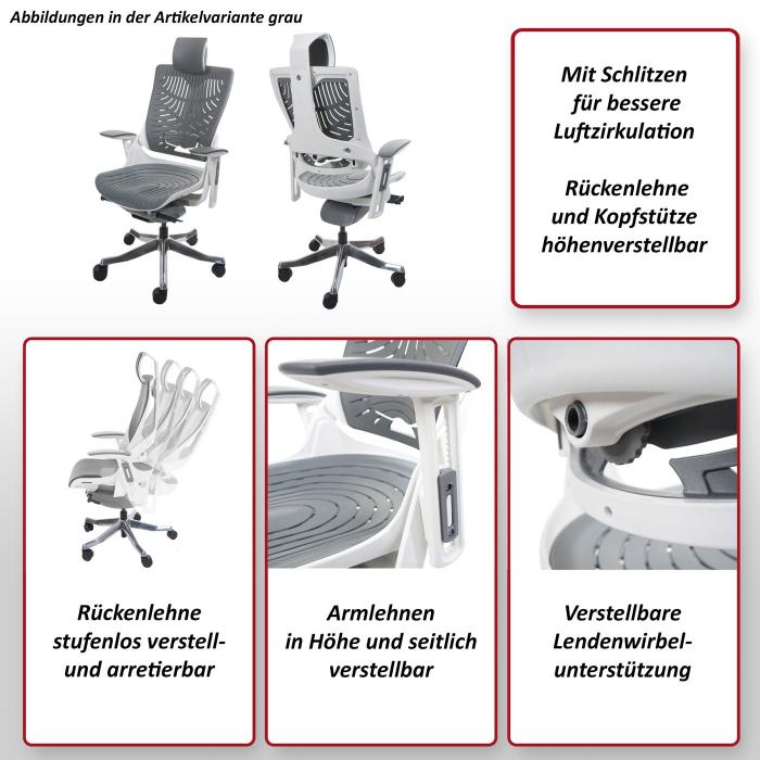 Brostuhl MERRYFAIR Wau 2b, Schreibtischstuhl Drehstuhl, Hartschale, ergonomisch ~ orange