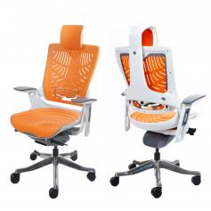 Bürostuhl MERRYFAIR Wau 2b, Schreibtischstuhl Drehstuhl, Hartschale, ergonomisch ~ orange