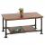 Couchtisch HWC-N27, Wohnzimmertisch Tisch Sofatisch Beistelltisch, Industrial Massiv-Holz Metall 48x100x50cm ~ braun
