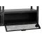 Lowboard HWC-N28, TV-Rack, Rollen 2 Fcher, 3D-Struktur Industrial Retro Metall Holz 55x130x36cm ~ schwarz, natur