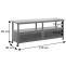Bemaungsbild fr Produkt Lowboard HWC-N28, TV-Rack, Rollen 2 Fcher, 3D-Struktur Industrial Retro Metall Holz 55x130x36cm ~ schwarz, natur