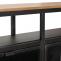 Lowboard HWC-N28, TV-Rack, Rollen 2 Fcher, 3D-Struktur Industrial Retro Metall Holz 55x130x36cm ~ schwarz, natur