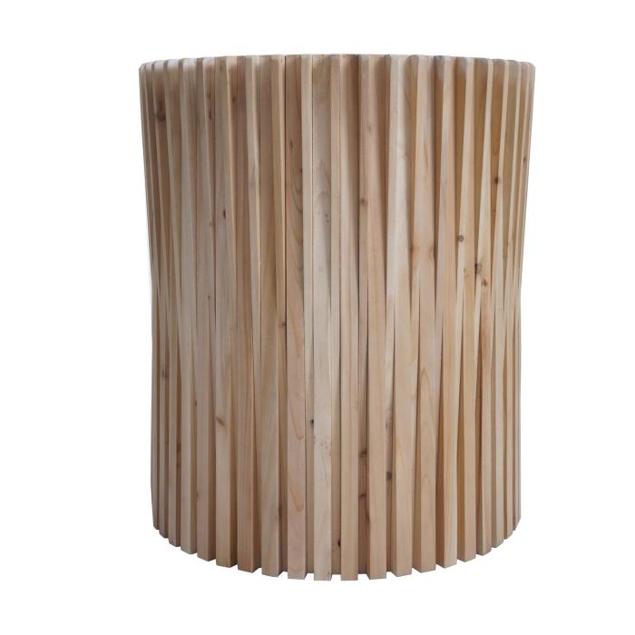 Beistelltisch HWC-N31, Couchtisch Kaffeetisch Loungetisch Blumentisch Nachttisch Tisch, Tanne Holz 51cm natur-wei