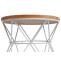 Couchtisch HWC-N32, Kaffeetisch Beistelltisch Loungetisch Sofatisch Wohnzimmertisch, Metallgestell Holz 66cm wei