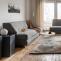 Stimmungsfotos vor ansprechendem Ambiente fr Produkt Couchtisch HWC-N32, Kaffeetisch Beistelltisch Loungetisch Sofatisch Wohnzimmertisch, Metallgestell Holz 66cm wei