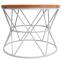 Couchtisch HWC-N32, Kaffeetisch Beistelltisch Loungetisch Sofatisch Wohnzimmertisch, Metallgestell Holz 66cm wei