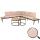 Garten-Garnitur HWC-H54c, Lounge-Set, Beistelltisch Spun Poly Akazie Holz Stahl ~ hellbraun, Kissen beige