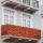 Balkonsichtschutz N77, Sichtschutz Windschutz Verkleidung fr Balkon Terrasse Zaun ~ 500x100cm Ahorn rot-gelb
