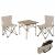 Campingset HWC-N50, Tisch 2x Stuhl Klappstuhl Anglerstuhl faltbar, Metall ~ wei