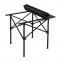 Campingset HWC-N50, Tisch 2x Stuhl Klappstuhl Anglerstuhl faltbar, Metall ~ schwarz