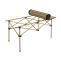 Campingset HWC-N50, Tisch 4x Stuhl Klappstuhl Anglerstuhl faltbar, Metall ~ wei