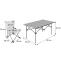 Bemaungsbild fr Produkt Campingset HWC-N50, Tisch 4x Stuhl Klappstuhl Anglerstuhl faltbar, Metall ~ schwarz