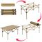Campingset HWC-N50, Tisch 4x Stuhl Klappstuhl Anglerstuhl faltbar, Metall ~ wei