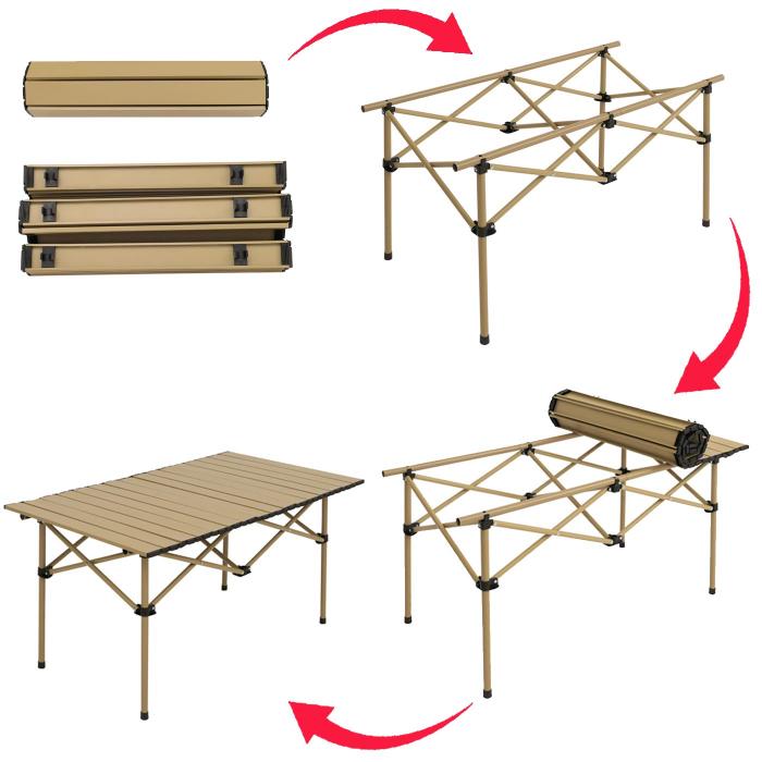 Campingset HWC-N50, Tisch 4x Stuhl Klappstuhl Anglerstuhl faltbar, Metall ~ wei
