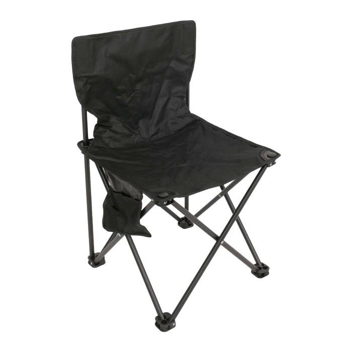 Campingset HWC-N50, Tisch 4x Stuhl Klappstuhl Anglerstuhl faltbar, Metall ~ schwarz