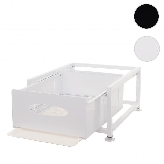 Schrankschublade HWC-N51 mit Tablett, Kchen-/Geschirrablage Schrankauszug ausziehbar, Metall 19x34x42cm ~ wei