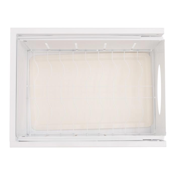 Schrankschublade HWC-N51 mit Tablett, Kchen-/Geschirrablage Schrankauszug ausziehbar, Metall 19x34x42cm ~ wei