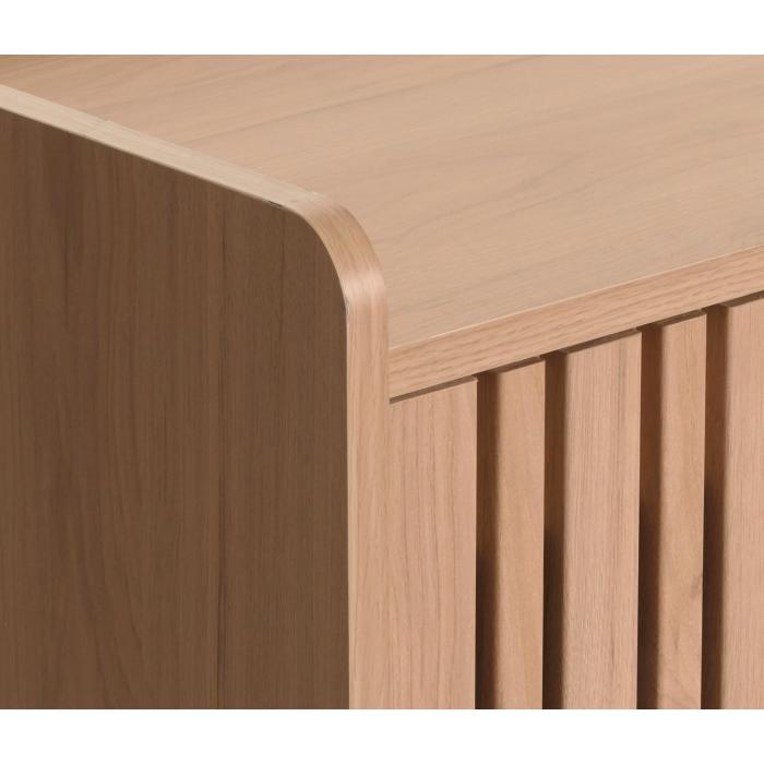 TV-Rack HWC-M48, Lowboard TV-Schrank, Schiebetr 56x150x40cm ~ beige, Schublade grau