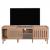 TV-Rack HWC-M48, Lowboard TV-Schrank, Schiebetr Mango-Massivholz 56x150x40cm ~ beige, Schublade grau