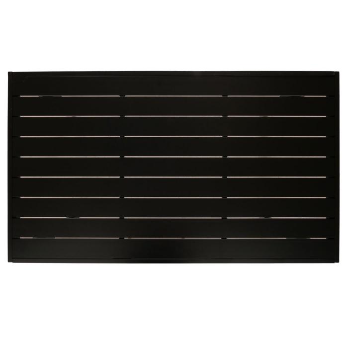 B-Ware (Farbunterschied Rahmen SK3) | Alu-Esstisch HWC-N40, Bistrotisch Gartentisch, wetterfest 140x80cm ~ anthrazit