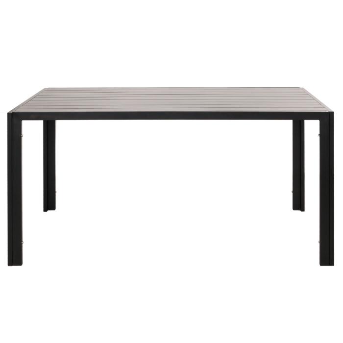 B-Ware (Farbunterschied Rahmen SK3) | Alu-Esstisch HWC-N40, Bistrotisch Gartentisch, wetterfest 140x80cm ~ anthrazit