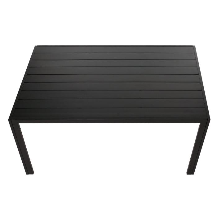 B-Ware (Farbunterschied Rahmen SK3) | Alu-Esstisch HWC-N40, Bistrotisch Gartentisch, wetterfest 140x80cm ~ anthrazit