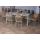 Gartengarnitur HWC-N41, Tisch+6xStuhl, wetterfest Alu 180x80cm, Seilgeflecht Rope ~ grau Kissen taupe