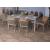 Gartengarnitur HWC-N41, Sitzgruppe Tisch+6xStuhl, wetterfest Alu 180x80cm, Seilgeflecht Rope ~ hellgrau Kissen taupe