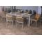 Gartengarnitur HWC-N41, Tisch+6xStuhl, wetterfest Alu 180x80cm, Seilgeflecht Rope ~ grau Kissen taupe
