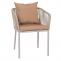Gartengarnitur HWC-N41, Tisch+6xStuhl, wetterfest Alu 180x80cm, Seilgeflecht Rope ~ grau Kissen taupe