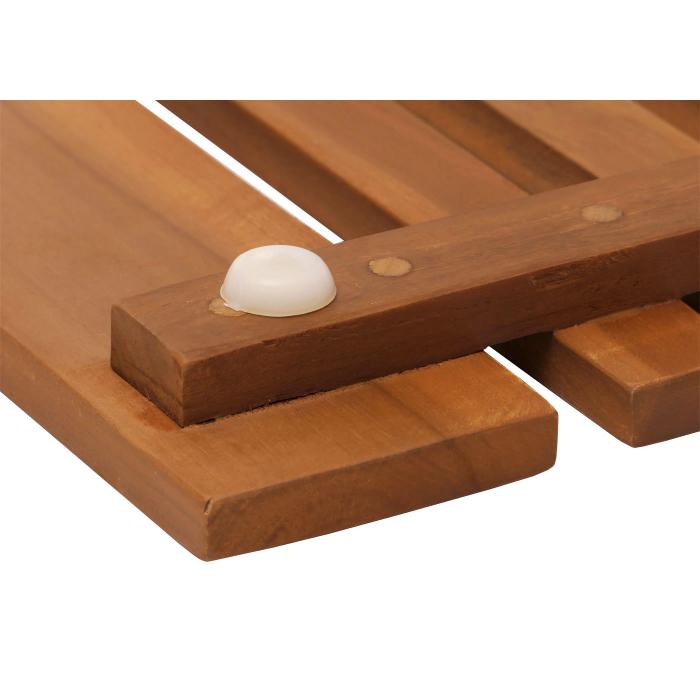 Teak-Fumatte HWC-N10, Duschmatte Badematte, hochwertiges B-Grade-Teak (Kernholz, 20-30 Jahre), 4x60x40cm