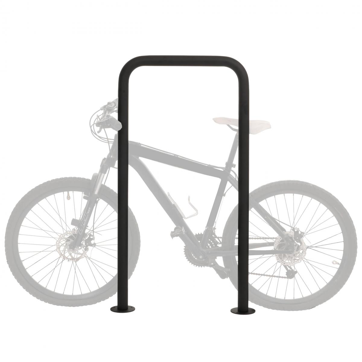 Fahrradbgel HWC-N42, Fahrradstnder Anlehnbgel Bgel Absperrung, In-/Outdoor Stahl pulverbeschichtet 120x70x12cm