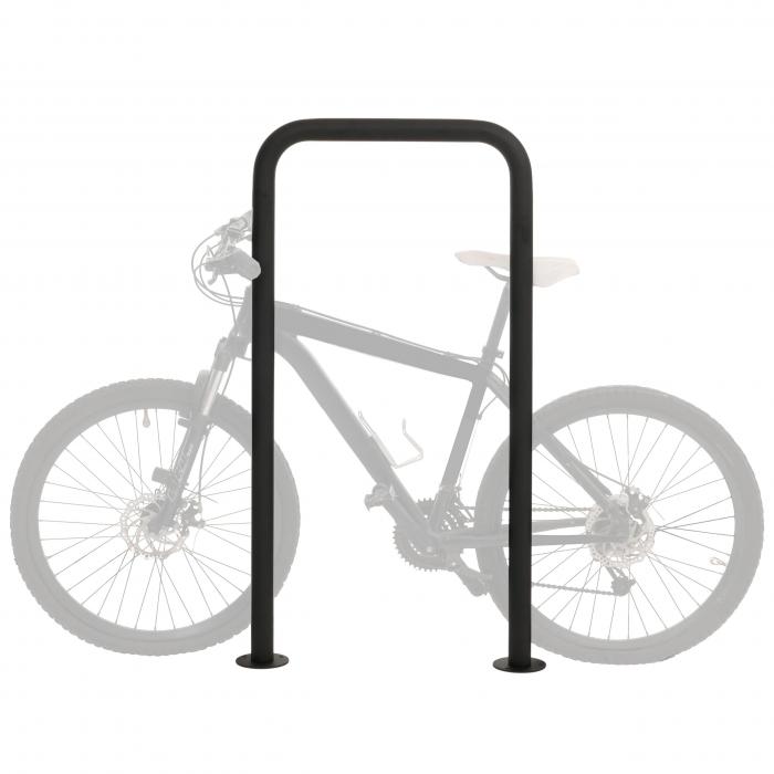 Fahrradbgel HWC-N42, Fahrradstnder Anlehnbgel Bgel Absperrung, In-/Outdoor Stahl pulverbeschichtet 120x70x12cm