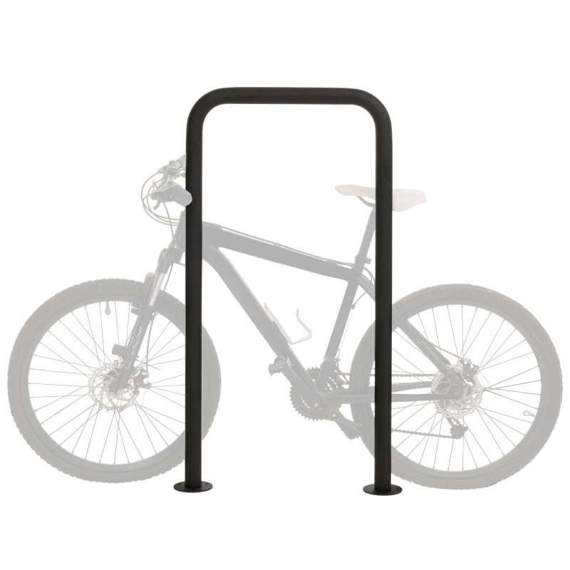Fahrradbgel HWC-N42, Fahrradstnder Anlehnbgel Bgel Absperrung, In-/Outdoor Stahl pulverbeschichtet 120x70x12cm