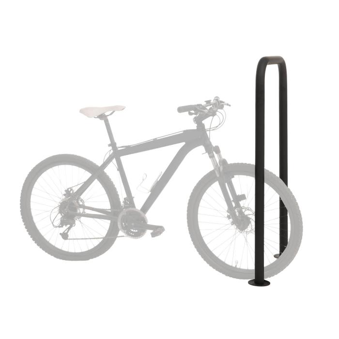 Fahrradbgel HWC-N42, Fahrradstnder Anlehnbgel Bgel Absperrung, In-/Outdoor Stahl pulverbeschichtet 120x70x12cm
