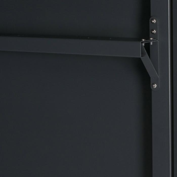 4er-Fahrradgarage HWC-L56c, Gertehaus Fahrradbox mit Ablage, abschliebar Metall 160x222x208cm ~ anthrazit