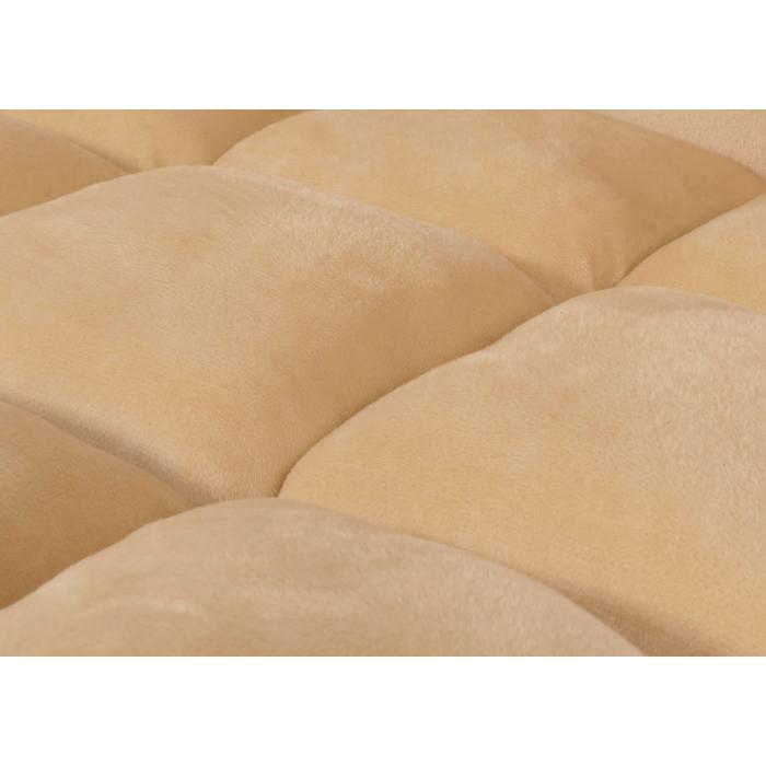 Bodensessel HWC-N43, Relaxsessel Bodenkissen Klappsessel 6 Relaxpositionen, stabiles Gestell Samt ~ beige