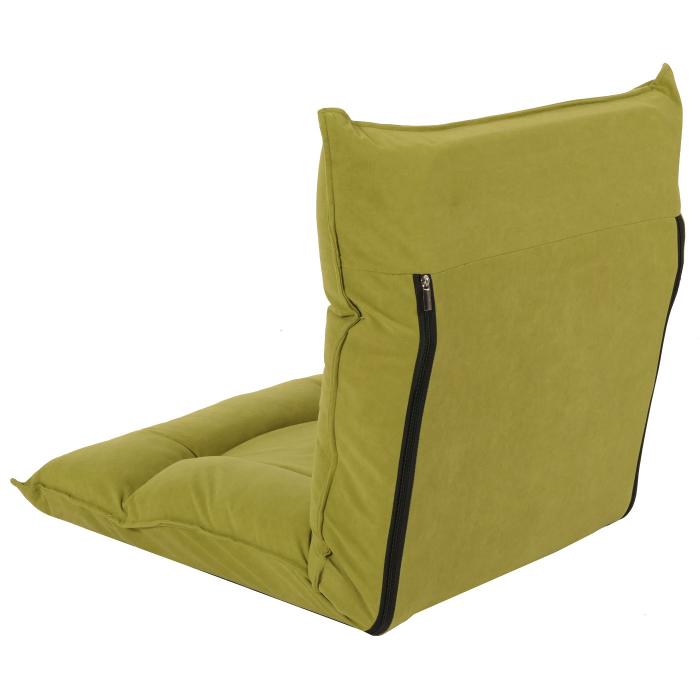 Bodensessel HWC-N44, Relaxsessel Bodenkissen Bodensofa Klappsessel 6 Relaxpositionen, stabiles Gestell Samt ~ grn