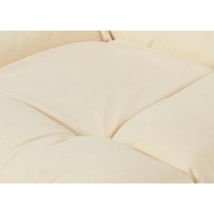 Bodensessel HWC-N44, Relaxsessel Bodenkissen Bodensofa Klappsessel 6 Relaxpositionen, stabiles Gestell Samt ~ beige