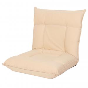 Bodensessel HWC-N44, Relaxsessel Bodenkissen Bodensofa Klappsessel 6 Relaxpositionen, stabiles Gestell Samt ~ beige